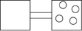 <strong>The following figures represent distributions of gas molecules between two containers connected by an open tube. In which figure is the entropy of the system maximized?</strong> A) B) C) D)