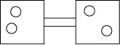 <strong>The following figures represent distributions of gas molecules between two containers connected by an open tube. In which figure is the entropy of the system maximized?</strong> A) B) C) D)
