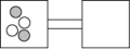 <strong>The following figures represent distributions of two types of gas molecules between two containers connected by an open tube. In which figure is the entropy of the system maximized?</strong> A) B) C) D)