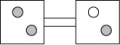 <strong>The following figures represent distributions of two types of gas molecules between two containers connected by an open tube. In which figure is the entropy of the system maximized?</strong> A) B) C) D)