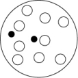 <strong>Which of the solutions shown here will have the highest vapor pressure? White circles indicate solvent molecules; black circles indicate molecules of a nonvolatile solute.</strong> A) B) C) D)