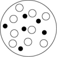 <strong>Which of the solutions shown here will have the highest vapor pressure? White circles indicate solvent molecules; black circles indicate molecules of a nonvolatile solute.</strong> A) B) C) D)
