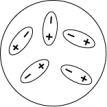 <strong>Which of the following diagrams best shows a set of polar molecules interacting through dipole-dipole interactions?</strong> A) B) C) D)