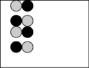 <strong>Which picture best represents an atomic-level view of acetic acid, which is a weak acid, in aqueous solution (water molecules not shown)?</strong> A) B) C) D)