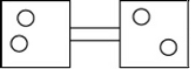 <strong>The following figures represent distributions of gas molecules between two containers connected by an open tube. In which figure is the entropy of the system maximized?</strong> A) B) C) D)