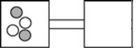 <strong>The following figures represent distributions of two types of gas molecules between two containers connected by an open tube. In which figure is the entropy of the system maximized?</strong> A) B) C) D)