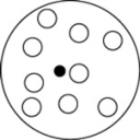 <strong>Which of the solutions shown here will have the highest vapor pressure? White circles indicate solvent molecules; black circles indicate molecules of a nonvolatile solute.</strong> A)   B)   C)   D)   <div style=padding-top: 35px> 