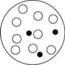 <strong>Which of the solutions shown here will have the highest vapor pressure? White circles indicate solvent molecules; black circles indicate molecules of a nonvolatile solute.</strong> A)   B)   C)   D)   <div style=padding-top: 35px> 