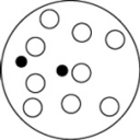 <strong>Which of the solutions shown here will have the highest vapor pressure? White circles indicate solvent molecules; black circles indicate molecules of a nonvolatile solute.</strong> A)   B)   C)   D)   <div style=padding-top: 35px> 