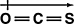 <strong>Which of the following shows the orientation of the net dipole for OCS?</strong> A)   B)   C)   D)   <div style=padding-top: 35px> 