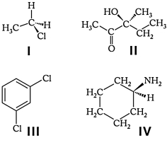Which of these molecules is chiral?  