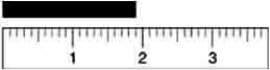 <strong>Given the following figure, which of the measurements listed is the best estimate of the length of the aluminum rod? </strong> A) 1.8 cm B) 1.81 cm C) 1.810 cm D) 1.9 cm E) 2 cm