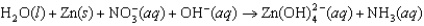 <strong>The following reaction occurs in basic solution. Identify the reducing agent. Note that the reaction equation is not balanced. </strong> A)Zn(s) B)NO<sub>3</sub><font face=symbol><sup></sup></font>(aq) C)OH<font face=symbol><sup></sup></font>(aq) D)H<sub>2</sub>O(l ) E)Zn(OH)<sub>4</sub><sup>2</sup><font face=symbol><sup></sup></font>(aq)