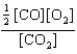 <strong>At a high temperature, carbon dioxide decomposes to produce carbon monoxide and oxygen. Which expression corresponds to the equilibrium constant for the reaction written as </strong> A) B) C) D) E)