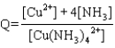 <strong>Write the expression for the reaction quotient for the reaction Cu<sup>2</sup><font face=symbol><sup></sup></font>(aq) <font face=symbol></font> 4NH<sub>3</sub>(aq)   Cu(NH<sub>3</sub>)<sub>4</sub><sup>2</sup><font face=symbol><sup></sup></font>(aq)</strong> A)Q = [Cu<sup>2</sup><font face=symbol><sup></sup></font>] <font face=symbol></font> 4[NH<sub>3</sub>] <font face=symbol></font> [Cu(NH<sub>3</sub>)<sub>4</sub><sup>2</sup><font face=symbol><sup></sup></font>] B)   C)   D)   E)   <div style=padding-top: 35px> 