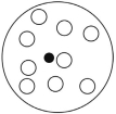 <strong>Which of the solutions shown here will have the highest vapor pressure? White circles indicate solvent molecules; black circles indicate molecules of a nonvolatile solute.</strong> A) B) C) D)