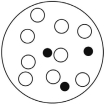 <strong>Which of the solutions shown here will have the highest vapor pressure? White circles indicate solvent molecules; black circles indicate molecules of a nonvolatile solute.</strong> A) B) C) D)
