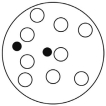 <strong>Which of the solutions shown here will have the highest vapor pressure? White circles indicate solvent molecules; black circles indicate molecules of a nonvolatile solute.</strong> A) B) C) D)