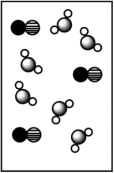 <strong>When potassium bromide dissolves in water, which picture best represents the solution? </strong> A) B) C) D)