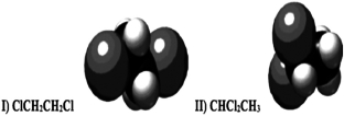 <strong>Of the two compounds shown below, one is slightly soluble in water and the other is insoluble in water. Identify the slightly soluble compound and explain why it is soluble in water. </strong> A)I because it can form hydrogen bonds with water at each end of the molecule. B)I because it has stronger dispersion interactions with water. C)II because it has stronger dipole-dipole interactions with water. D)II because it has stronger dispersion interactions with water. E)I because it is nonpolar.