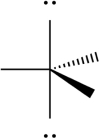 <strong>Select which of the following repulsive interactions between electron pairs would be smallest.</strong> A) B) C) D) E)All involve equal repulsive forces.