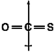 <strong>Which of the following shows the orientation of the net dipole for OCS?</strong> A) B) C) D)