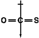 <strong>Which of the following shows the orientation of the net dipole for OCS?</strong> A) B) C) D)