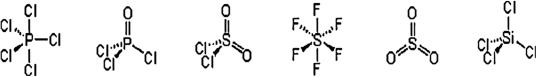 <strong>Which of these molecules have a dipole moment? </strong> A)PCl<sub>5</sub> and SiCl<sub>4</sub> B)POCl<sub>3</sub>, SO<sub>2</sub>Cl<sub>2</sub>, and SO<sub>3</sub> C)POCl<sub>3</sub> and SO<sub>2</sub>Cl<sub>2</sub> D)PCl<sub>5</sub>, POCl<sub>3</sub>, SOCl<sub>2</sub>, SO<sub>3</sub>, and SiCl<sub>4</sub> E)PCl<sub>5</sub>, SF<sub>6</sub>, SO<sub>3</sub>, and SiCl<sub>4</sub>