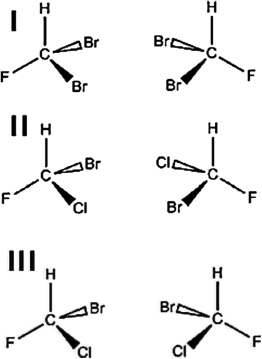 The members of which pair of molecules are enantiomers?  