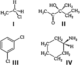 Which of these molecules is chiral?  