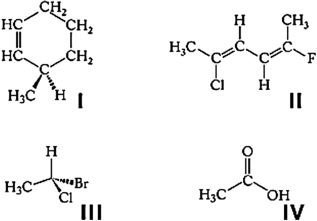 Which of these molecules is chiral?  