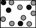 <strong>Which picture best represents an atomic-level view of a nonelectrolyte solution (water molecules not shown)?</strong> A) B) C) D)