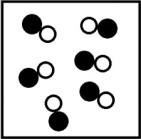 <strong>Which picture best represents an atomic-level view of a strong electrolyte solution (water molecules not shown)?</strong> A) B) C) D)
