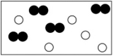 <strong>Which of the following depicts a heterogeneous mixture?</strong> A) B) C) D) E)None of the above are heterogeneous mixtures.