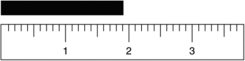 <strong>Given the following figure, which of the measurements listed is the best estimate of the length of the aluminum rod? </strong> A)1.8 cm B)1.81 cm C)1.810 cm D)1.9 cm E)2 cm