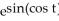 Enter cosine before sine (except in the given exponential) and use parentheses around arguments.