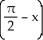 <strong>Find the slope of the line tangent to the graph of y = sin - cos x at x = .</strong> A) B) 0 C) D)