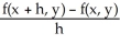 Let f(x, y) = x + . Simplify for h ≠ 0. Enter your answer exactly in the form: