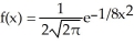 Find (by inspection) the expected value and standard deviation of the random variable with the following density function: Enter your answer as just two numbers (integers or reduced fractions) separated by a comma, the first representing E(X) and the second representing .