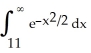 <strong>A table saw cuts construction studding. Observation has shown that the lengths of the studs are normally distributed with a mean of 10 feet and a standard deviation of 6 inches. Which of the following correctly represents the probability that a randomly chosen stud exceeds 11 feet?</strong> A) B) C) D) E) none of these