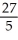Determine the sum of the following geometric series: + + + + ... . Enter a reduced fraction of form .