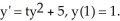 Find f'(1) if f(t) is a solution to the initial value problem: Enter just an integer.