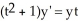 Given the differential equation: , is this the solution