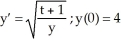 Given the differential equation with the given initial condition: is this the solution