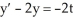 <strong>Solve the equation using an integrating factor. , t > 0</strong> A) y = t + 1/2 + C B) y = t - C C) y = Ct + D) y = 1/2 + C