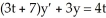 Combine the terms y and into the derivative of a product: . Is this derivative correct: ?