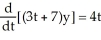 Combine the terms y and into the derivative of a product: . Is this derivative correct: ?