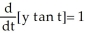 Combine the terms y and into the derivative of a product: . Is this derivative correct: ?