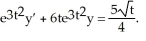 Combine the terms y and into the derivative of a product, then solve the equation. Is this the solution: