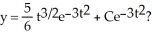Combine the terms y and into the derivative of a product, then solve the equation. Is this the solution: